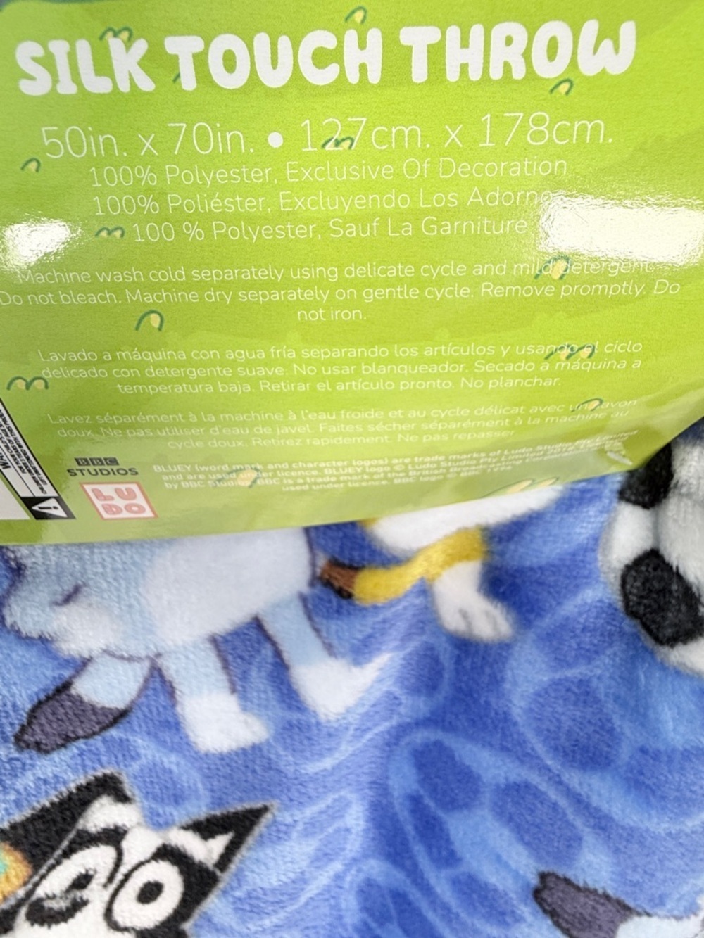 Bluey Soccer Buddies Plush Throw Blanket Kids Fleece Touch 50x70 Bluey Bingo - Picture 3 of 7